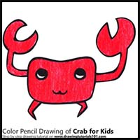 How to Draw a Crab for Kids