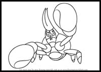 How to Draw Crabrawler from Pokemon Sun and Moon