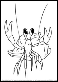 How to Draw Henry Hermit Crab from Dinosaur Train