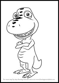 How to Draw Stuart Stygimoloch from Dinosaur Train