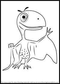 How to Draw Petey Peteinosaurus from Dinosaur Train
