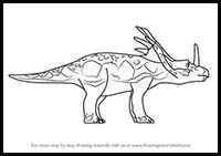 How to Draw Sonja Styracosaurus from Dinosaur Train