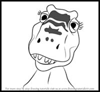 How to Draw Dolores Tyrannosaurus from Dinosaur Train