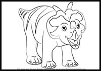 How to Draw Mrs. Einiosaurus from Dinosaur Train