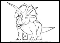 How to Draw Tank Triceratops from Dinosaur Train