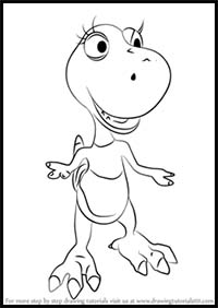 How to Draw Daphne Daspletosaurus from Dinosaur Train
