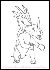 How to Draw Stuart Styracosaurus from Dinosaur Train