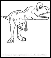 How to Draw Crystal Cryolophosaurus from Dinosaur Train