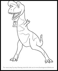 How to Draw King Cryolophosaurus from Dinosaur Train