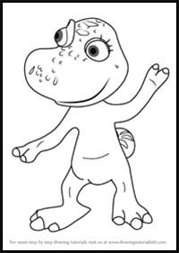 How to Draw Annie Tyrannosaurus from Dinosaur Train