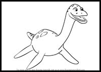 How to Draw Elmer Elasmosaurus from Dinosaur Train