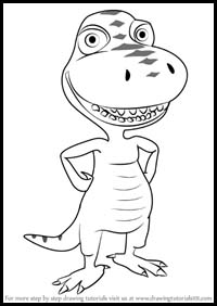 How to Draw Buddy Tyrannosaurus from Dinosaur Train