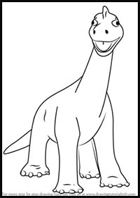 How to Draw Ella Brachiosaurus from Dinosaur Train