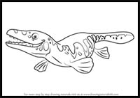 How to Draw Maisie Mosasaurus from Dinosaur Train