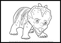 How to Draw Ernie Einiosaurus from Dinosaur Train