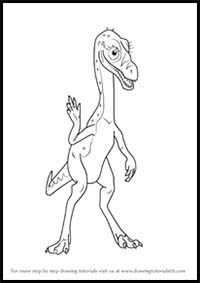 How to Draw Erma Eoraptor from Dinosaur Train