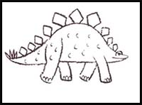 How to Draw a Stegosaurus