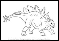 How to Draw Stegosaurus Dinosaur