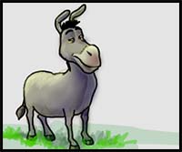 How to Draw Donkey from Shrek