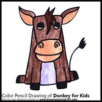 How to Draw a Donkey for Kids