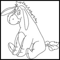 How to Draw Eeyore from Winnie the Pooh