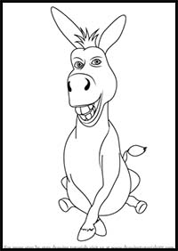 How to Draw Donkey from Shrek
