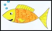 How to Draw a Fish Step by Step Tutorial for Kids + Printable
