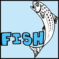How to Draw Cartoon Fish Jumping out of the Water