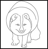 How to Draw a Blue Fox