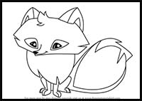 How to Draw Arctic Fox from Animal Jam