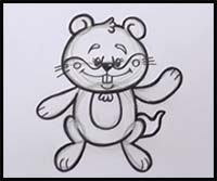 How to Draw a Cartoon Groundhog