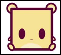 How to Draw Cute / Kawaii / Cartoon Baby Hamster from Squares with Easy Step by Step Drawing Tutorial for Kids