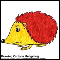 How to Draw a Cartoon Hedgehog