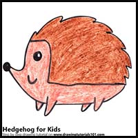 How to Draw a Hedgehog for Kids