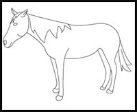 How to Draw a Mustang Horse