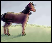 How to Draw a Mustang Horse