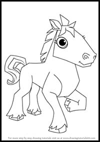 How to Draw Horse from Animal Jam