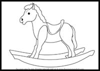 How to Draw Rocking Wooden Horse for Kids