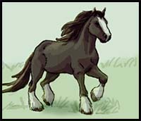 How to Draw a Shire Horse