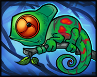 How to Draw a Chameleon Easy