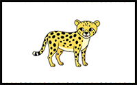 How to Draw a Cheetah - Easy Step-by-Step Tutorial for Kids!