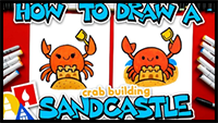 How to Draw a Crab Building a Sandcastle