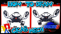 How to Draw the Crab Mech from Sonic The Hedgehog 3 Movie