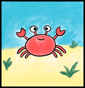 How to Draw a Crab Step by Step | Simple Easy Drawing