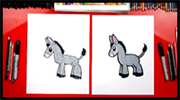 How to Draw a Donkey for the Nativity
