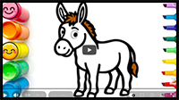 How to Draw a Cute Donkey | Easy Step by Step Tutorial