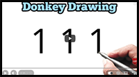 Easy Donkey Drawing From 111 Number