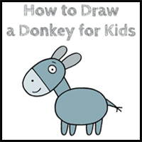 How to Draw a Donkey for Kids