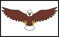 How to Draw a Bald Eagle (Cartoon)