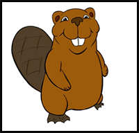 How to Draw a Cartoon Beaver